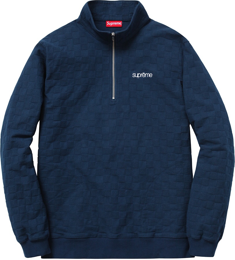 Herringbone Check Half Zip Pullover view 2